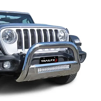 TRAILFX B1613S 3.5&#039; Oval Bull Bar W. Light Op Pss