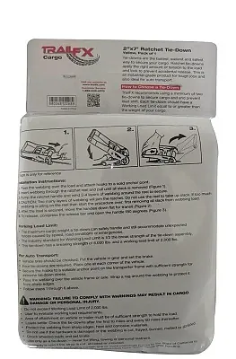 TRAILFX A12041Y 2&#039; Rtd 2000 Lb Yl 1Pk