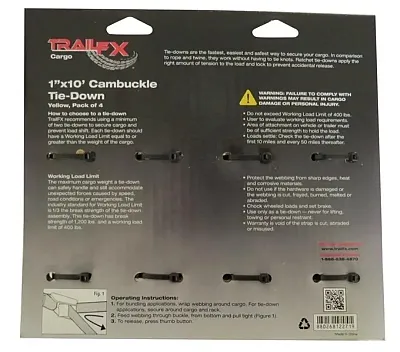 TRAILFX A21023Y 1&#039; Ctd 400 Lb Yl 4Pk