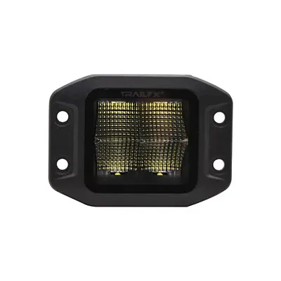 TRAILFX 2X2CFFMB Black Pod 4X5W Flush Mount Flood Si