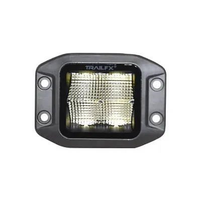 TRAILFX 2X2CFFMBPR Black Pod 4X5W Flush Mount Flood Pa