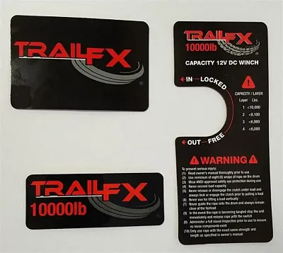 TRAILFX LABELS10K Label Kit-Tfx 10K Winch