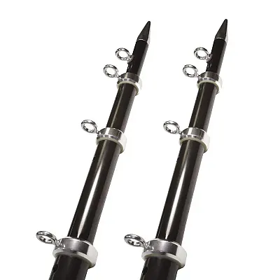 TACO METALS OT0542BKA1 Tele-Outrigger Hd 1-1/2 Black/Sil