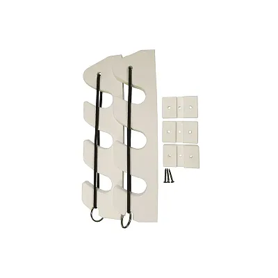 TACO METALS P03133W Rod Rack 3 Rod W/ Bungee White