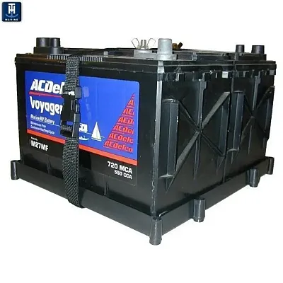 T-H MARINE DBH27PDP Dual Battery Tray W/ Poly Strap