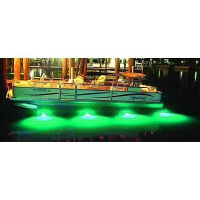 T-H MARINE LED39061DP Round U/W Blue Led W/ Ss Bezel