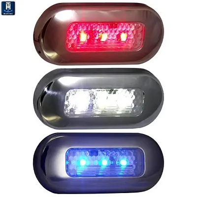 T-H MARINE LED51823DP Blue Oblong Courtesy Led