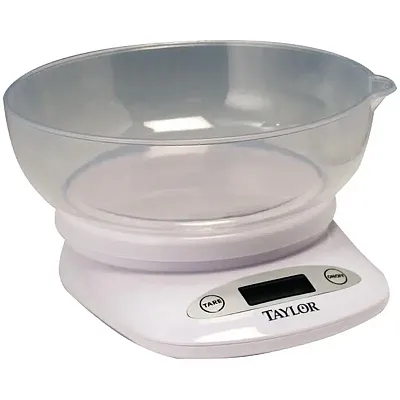 TAYLOR 380444 4.4-lb Digital Kitchen Scale with Bowl