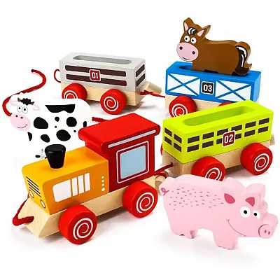 Push-n-Pull Busy Barnyard Train TCDG-029