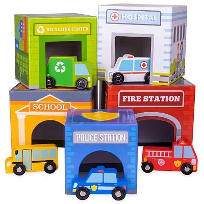 Little City Match &#039;n Stack Nesting Blocks TCDG-085