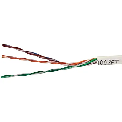 Vericom Mbw5U-01441 Cat-5E U/Utp Solid Riser Cmr Cable, 1,000 Ft. (White)
