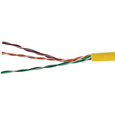 Vericom Mbw5U-01443 Cat-5E U/Utp Solid Riser Cmr Cable, 1,000 Ft. (Yellow)