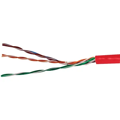 Vericom Mbw5U-01554 Cat-5E U/Utp Solid Riser Cmr Cable, 1,000 Ft. (Red)