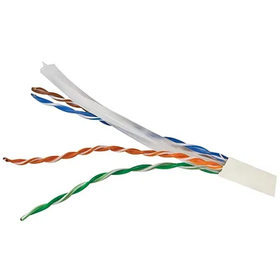 Vericom Mbw6U-01444 Cat-6 U/Utp Solid Riser Cmr Cable, 1,000 Ft. (White)