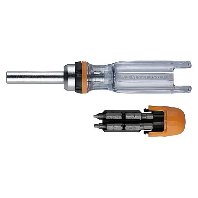 Vessel Crystaline Ratchet Screwdriver With 8Pc. Insert Bit No.Td-6808Mg
