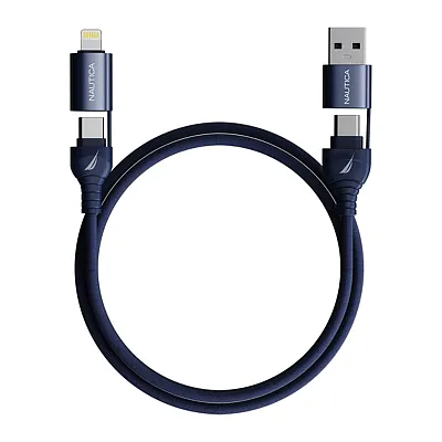Nautica Ucccb04-01-04 4-Ft. 100-Watt 4-In-1 Multi-Port Cable, Urban Cb400 (Navy)