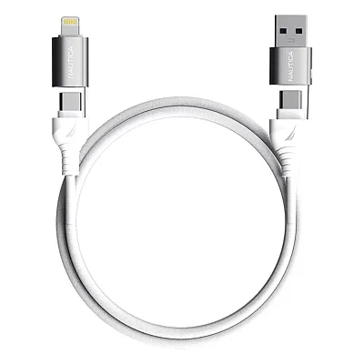 Nautica Ucccb04-02-04 4-Ft. 100-Watt 4-In-1 Multi-Port Cable, Urban Cb400 (White