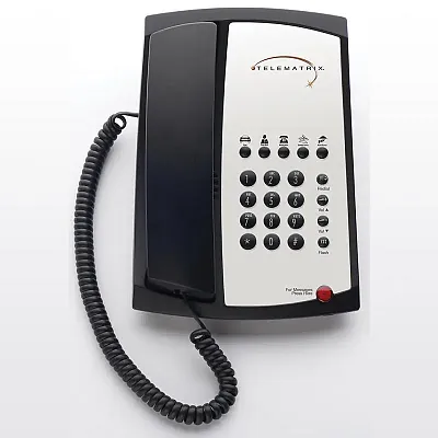 Cetis 3100MW5-BK 3100Mw5 B Single-Line Hospitality Phone.