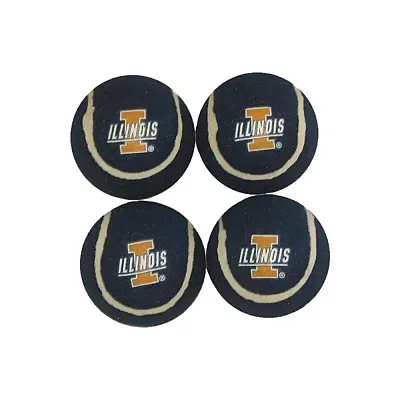 Pet Goods Manufacturing Illinois Fighting Illini Tennis Ball 4-Pak