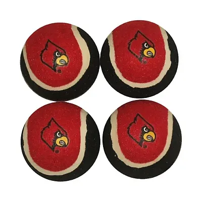 Pet Goods Manufacturing Louisville Cardinals Tennis Ball 4-Pak
