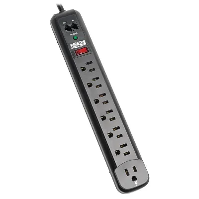 Tripplite TLP76RBTEL 7 Outlet Surge Strip With Right Angle