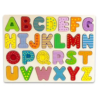 Professor Poplar&#039;s Wooden Alphabet Puzzle Board TPUZ-301
