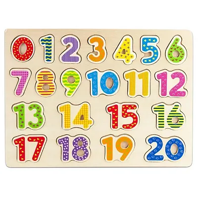 Professor Poplar&#039;s Wooden Numbers Puzzle Board TPUZ-303
