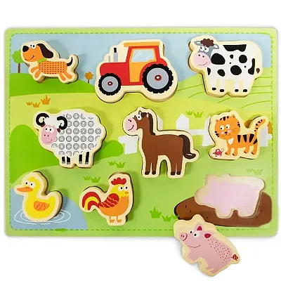 Chunky Barnyard Helpers Puzzle Board TPUZ-310