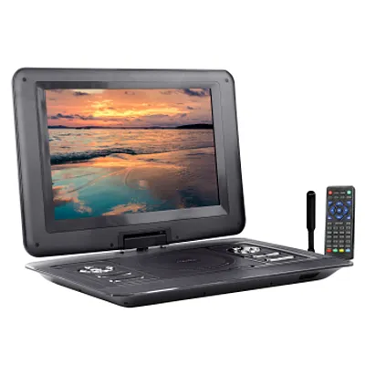 Trexonic 13.3 Inch Portable TV+DVD Player with Color TFT LED Screen and USB/HD/A