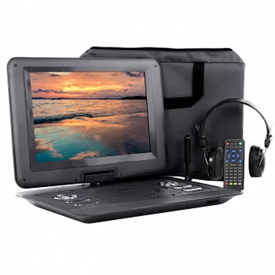 Trexonic 13.3 Inch Portable TV+DVD Player with Color TFT LED Screen and USB/HD/A