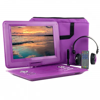Trexonic 13.3 Inch Portable TV+DVD Player with Color TFT LED Screen and USB/HD/A