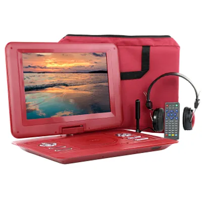 Trexonic 13.3 Inch Portable TV+DVD Player with Color TFT LED Screen and USB/HD/A