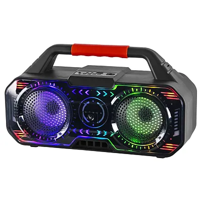 Rca Beat-4 6-Watt Beat-4 Portable Bluetooth Boom Box, Tws, Dual Drivers, Rgb Lig