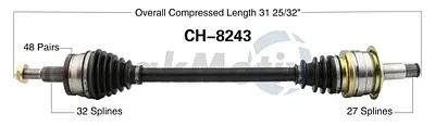 TRAKMOTIVE CH8243 New Cv Axle