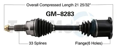 TRAKMOTIVE GM8283 New Cv Axle