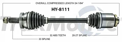 TRAKMOTIVE HY8111 New Cv Axle