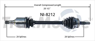TRAKMOTIVE NI8212 New Cv Axle