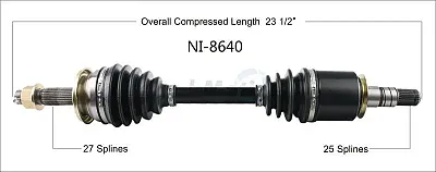 TRAKMOTIVE NI8640 Cv Axle Shaft