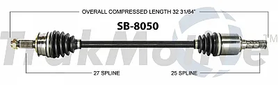 TRAKMOTIVE SB8050 New Cv Axle