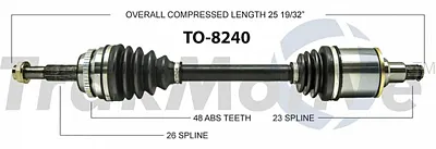 TRAKMOTIVE TO8240 New Cv Axle