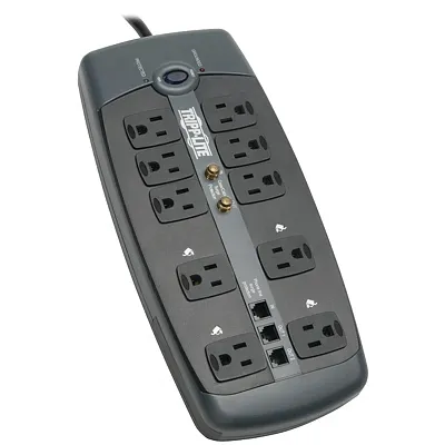 Tripp Lite By Eaton Tlp1008Teltv 10-Ac Outlet, Telco, And Coax 3,345 Joules Prot
