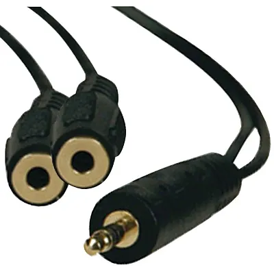 Tripp Lite By Eaton P313-001 3.5-Mm Male To 2 Female Stereo Y-Splitter Adapter C