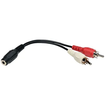 Tripp Lite By Eaton P316-06N 3.5-Mm Female To 2 Rca Male Stereo Audio Y-Splitter