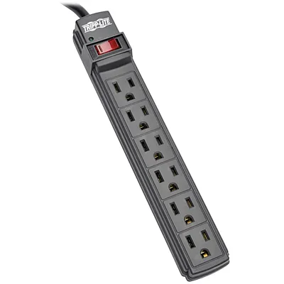 Tripp Lite By Eaton Ps66B Power It! Power Strip, 6 Outlets, 6-Ft. Cord, Black, P