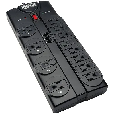 Tripp Lite By Eaton Tlp1208Tel 12-Ac Outlet And Telco 2,160-Joules Protect It! S