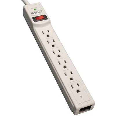 Tripp Lite By Eaton Tlp604Tel 6-Ac Outlet And Telco 790-Joules Protect It! Surge