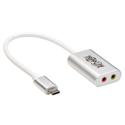 Tripp Lite By Eaton U437-002 Usb-C To 3.5-Mm Stereo Audio Adapter, Silver, U437-