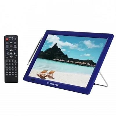 Trexonic Portable Rechargeable 14 Inch LED TV with HDMI, SD/MMC, USB, VGA, AV In