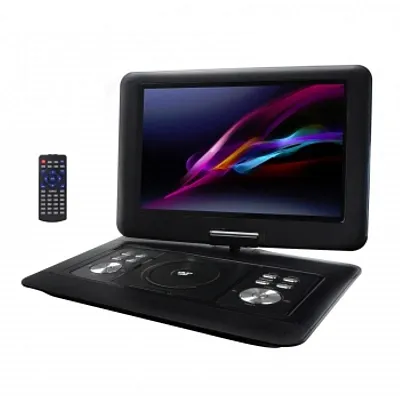 Trexonic 14.1&quot; Portable DVD Player with TFT-LCD Screen and USB/SD/AV Inputs - Re