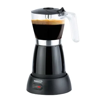 Brentwood 6 Serving Cordless Electric Moka Pot Espresso Machine